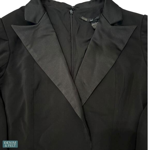 Jay Godfrey Roland Black Tuxedo Jumpsuit Long Sleeve Wide Leg Elegant FormalWear - Picture 14 of 16